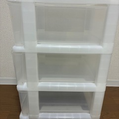 ニトリ　3段チェストの画像