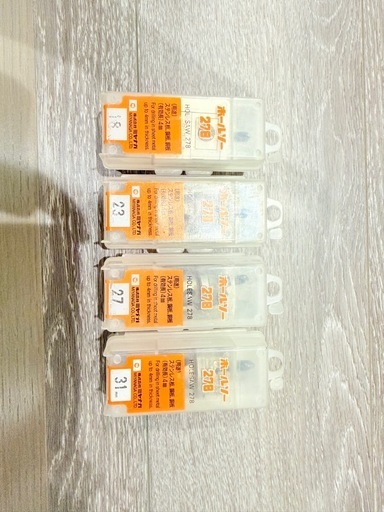 ミヤナガ ホールソー278 4個セット：18／23／27／31(mm)