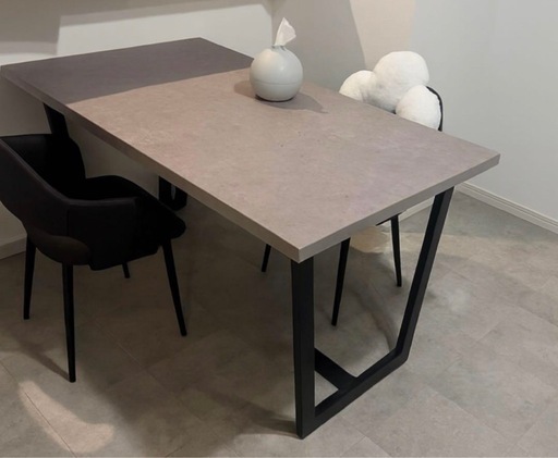 ダイニングテーブル140x80cm ストーン調　韓国風 引越し前限定 ダイニングテーブル140x80cm ストーン調 韓国風