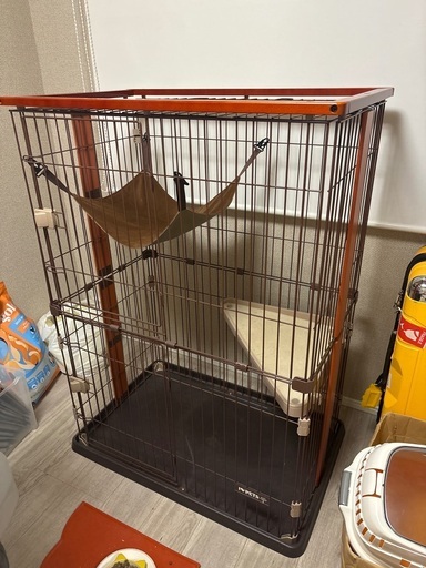 ?キャットケージ 2段式　ペットケージ　猫用　コジマペットショップ購入　
