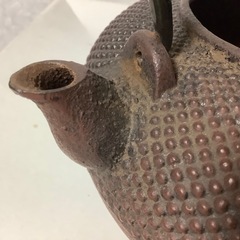 昭和レトロ　鉄瓶　茶道具　茶器　あられ鉄瓶　ヴィンテージ　アンティーク　湯沸かしの画像