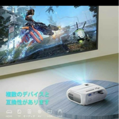 【高輝度】7500ルーメン　プロジェクター 800Pネイティブ解像度 1080Pサポート　WIFI小型ホーム Hi-Fiスピーカーの画像