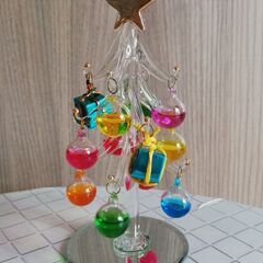卓上クリスマスツリー（ガラス製）の画像