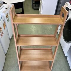 【✨お取引き中です✨】✨📚【おしゃれ4段ラック】スリムで万能‼️木目デザイン✨★6650★の画像