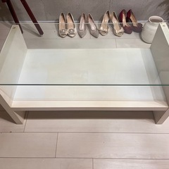 📣 ガラス天板ローテーブル（使用感あり）お譲りします！200円 or 無料🫶の画像