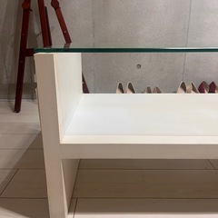 📣 ガラス天板ローテーブル（使用感あり）お譲りします！200円 or 無料🫶の画像