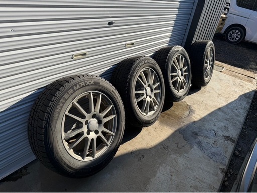 215/60R16 ダンロップWM02 中古 スタッドレス ホイール付き4本セット