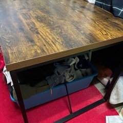 美品　現行品　ニトリ　ダイニングテーブル(ステイン120 MBR)の画像