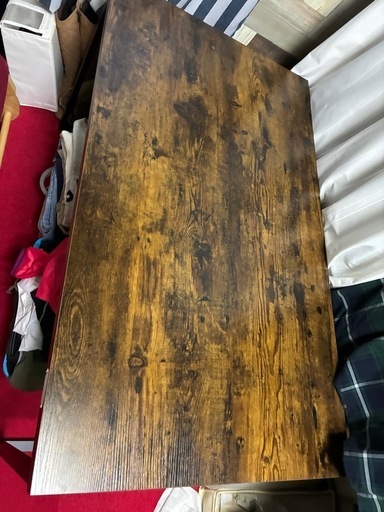 美品　現行品　ニトリ　ダイニングテーブル(ステイン120 MBR)