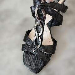 ⭐️サンダル⭐️ブラックストラップサンダル 23区　ヒール　サンダル　キャバ　水商売　24.0の画像