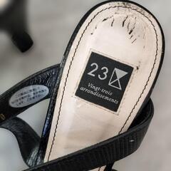 ⭐️サンダル⭐️ブラックストラップサンダル 23区　ヒール　サンダル　キャバ　水商売　24.0の画像