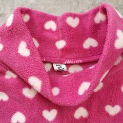 ⭐️UNIQLO⭐️ ピンク ハート柄 長袖カットソー 120 フリースの画像