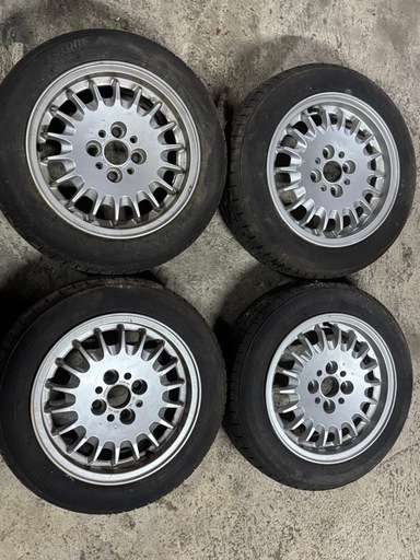 BMW E30純正アルミ　14インチ6J +35 100-4H 夏タイヤ付き