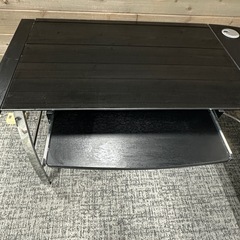 L字型 ガラストップデスクの画像