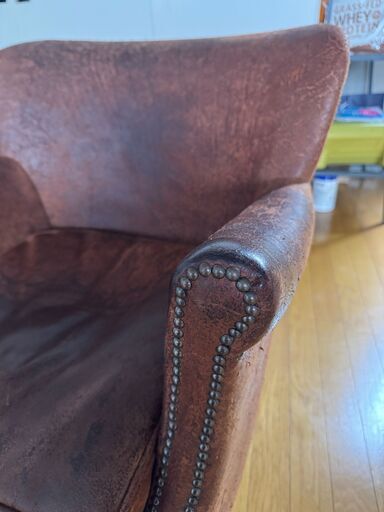 本革 プロフェッサーアームチェア一人掛けRH レストレーションハード