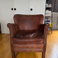 本革 プロフェッサーアームチェア　一人掛け　RH レストレーションハードウェアの画像
