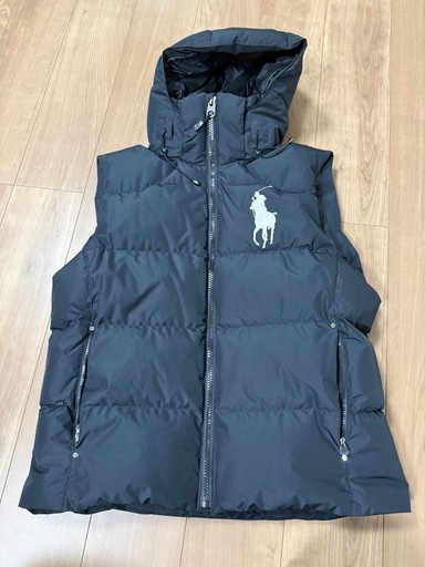 POLO RALPH LAUREN/ビッグポニー/ダウンベスト/XL/ナイロン/BLK