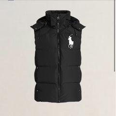 POLO RALPH LAUREN/ビッグポニー/ダウンベスト/XL/ナイロン/BLKの画像