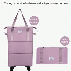 折りたたみ式 キャスター付きトラベルバッグの画像