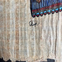 エジプト　パピルス　絵画　額付きの画像