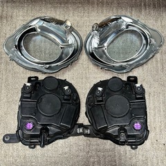 ヘッドライト リペアレンズ 左右セット フィアット FIAT 500 ハロゲン スモーククリヤー レンズ以外は部品取りの画像