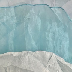 FROZENアナと雪の女王風ワンピース　エルサドレス　中古！サイズ130cmの画像