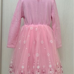 冬のワンピース FROZENアナと雪の女王ワンピース　エルサドレス　中古！サイズ　130cmの画像