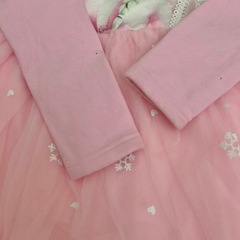 冬のワンピース FROZENアナと雪の女王ワンピース　エルサドレス　中古！サイズ　130cmの画像