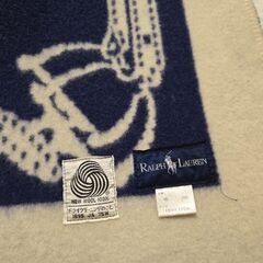 RALPH LAUREN ラルフローレン 毛布 140×200 シングル ウールの画像