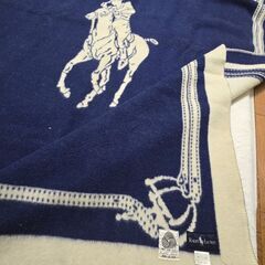 RALPH LAUREN ラルフローレン 毛布 140×200 シングル ウールの画像