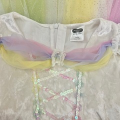 ユニコーン風ワンピース！プリンセスドレス！虹色ワンピース！サイズ120cm の画像