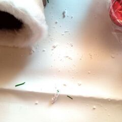 未使用 クリスマスツリー 卓上 ミニ 35センチ 電池式 LED カラーライト付き オーナメント付きの画像