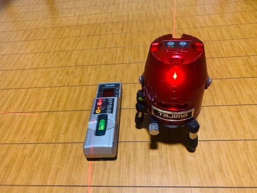 中古 TAJIMA/タジマ レーザー墨出し器　ゼロ KJY本体 ZERO-KJY＋受光器(ML-RCV2)