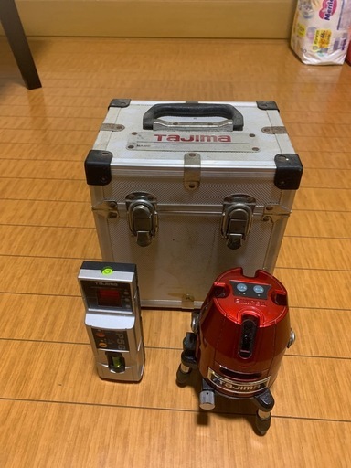 中古 TAJIMA/タジマ レーザー墨出し器　ゼロ KJY本体 ZERO-KJY＋受光器(ML-RCV2)