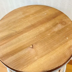 ナチュラル雑貨　新品　シャビーなスツール缶　 収納ボックス　大の画像