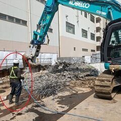 LINEで簡単応募❗️建設現場での軽作業員を募集します。経験者は時給UPの画像