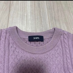 SHIPS くすみパープルニットの画像