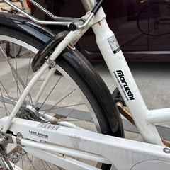 26インチ 自転車 オートライト 白の画像