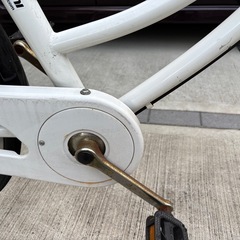 26インチ 自転車 オートライト 白の画像