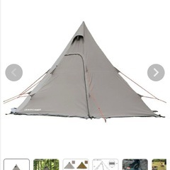 クイックキャンプ（QUICKCAMP） ポリコットン ワンポールテント 3点セット グレー の画像