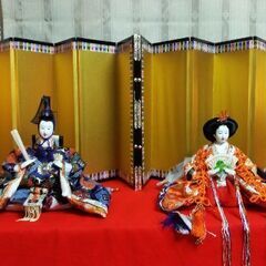 ひな人形小道具　きれいな金屏風の画像