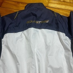 asics ハーフジップジャージ ネイビー/ホワイト/レッドの画像