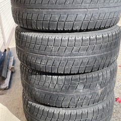 アルミホイール4本 PCD100 195/65R15スタッドレスタイヤ溝なしの画像