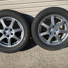 アルミホイール4本 PCD100 195/65R15スタッドレスタイヤ溝なしの画像