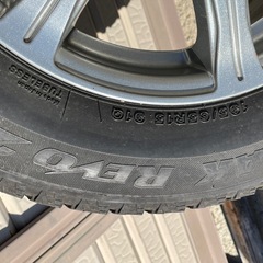 アルミホイール4本 PCD100 195/65R15スタッドレスタイヤ溝なしの画像