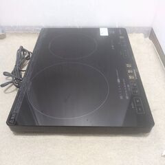 🍎アイリスオーヤマ IRIS OHYAMA 2口 IHクッキングヒーター IHC-WKG2-Bの画像