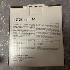 FUJI FILM インスタントカメラ チェキ INSTAX MINI 40の画像
