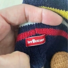 ホットビスケッツ　ニット帽　フリーサイズ　48-52 ビーンズくん　帽子の画像