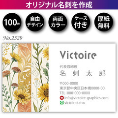 名刺印刷 100枚 両面 フルカラー 紙ケース付 No.2…