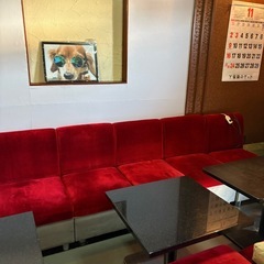 店舗用ソファー9個　　赤の画像